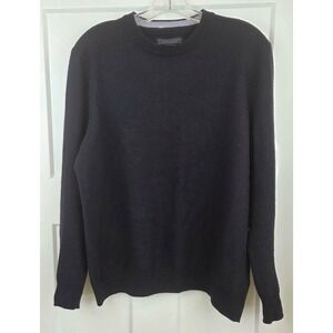 Christian Lacroix Mens XL Black 100% Extrafine Merino Wool Crewneck Sweater